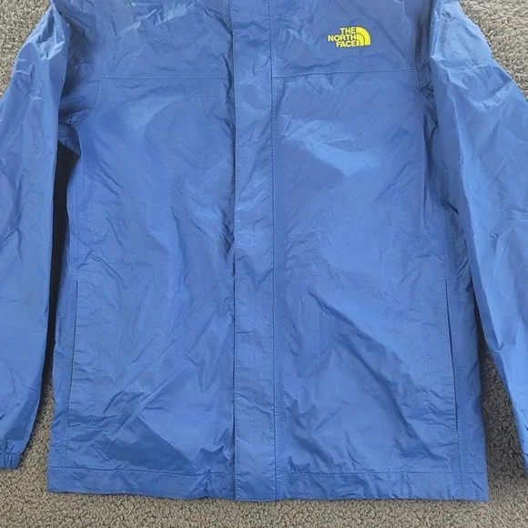 The North Face Hyvent Jacket Blue Lime Green Boys Large Hoodie Full Zip Pockets - Picture 8 of 16